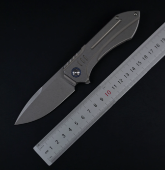 Rattlesnake F15- Second generation sacral tuning fork design with high hardness and sharp M390 titanium alloy handle fruit knife