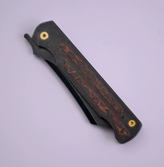 S35NV High Hardness Sharp Titanium Alloy Carbon Fiber Handle Fruit Knife Pocket Knife