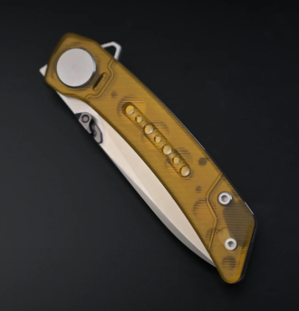 【 JR9610-PEI 】 High hardness and sharp 14C28N Sandvik steel PEI handle fruit knife pocket knife