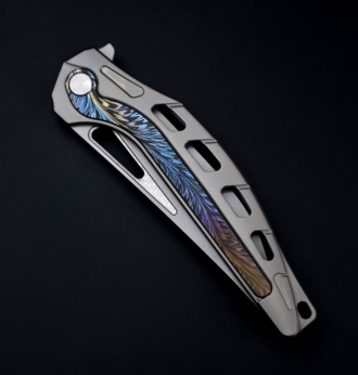 【 Phoenix 】 M390 Powder Steel High Hardness Sharp Titanium Alloy Frame Handle Fruit Knife Pocket Knife
